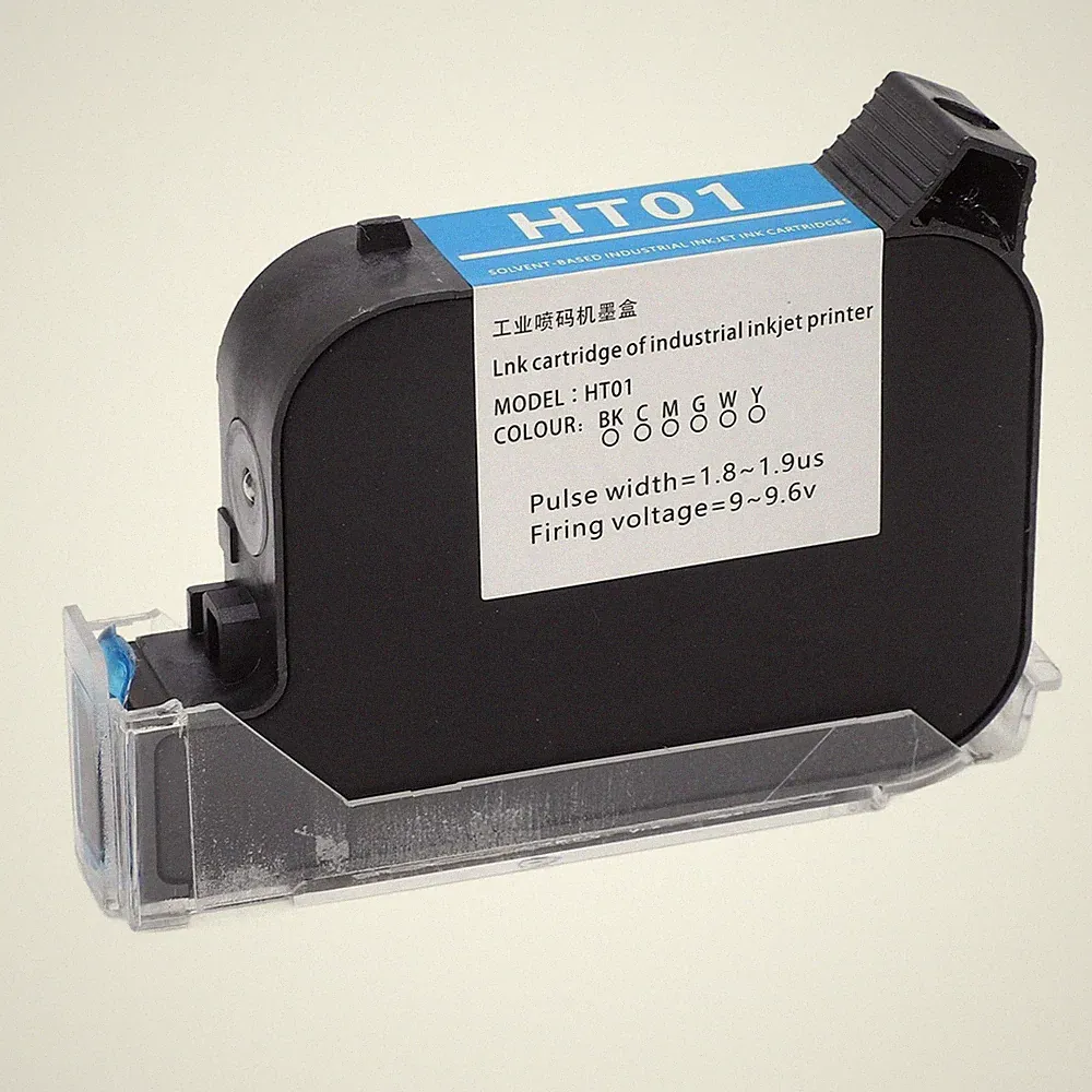 Black 12.7mm Quick Drying Ink Cartridge Replacement for Handheld Inkjet Printer
