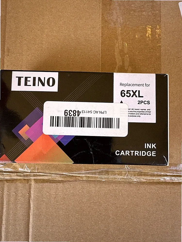 Teino 65XL HP Compatible Ink Cartridge Set Black and Color, 2-Pack