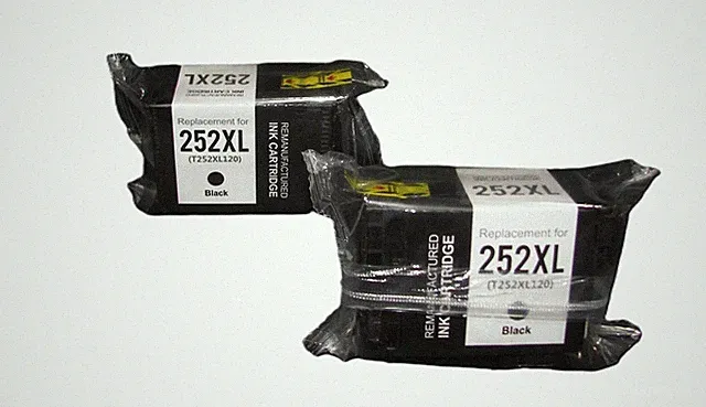 Two (2) Replacement Black Ink Cartridge 252XL NIB